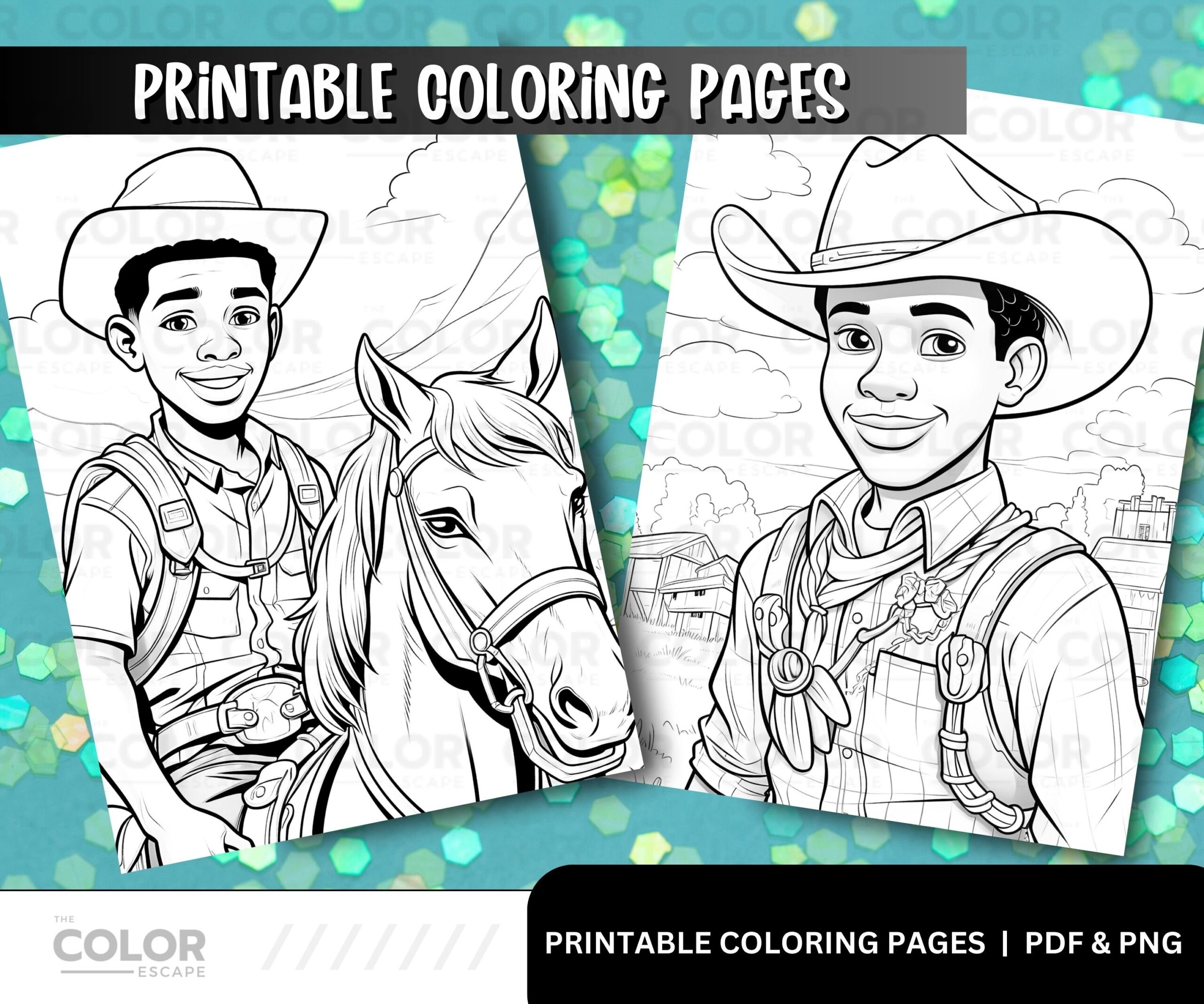 Free Printable Cowboy Coloring Pages