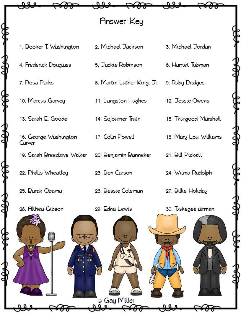 Free Printable Black History Worksheets