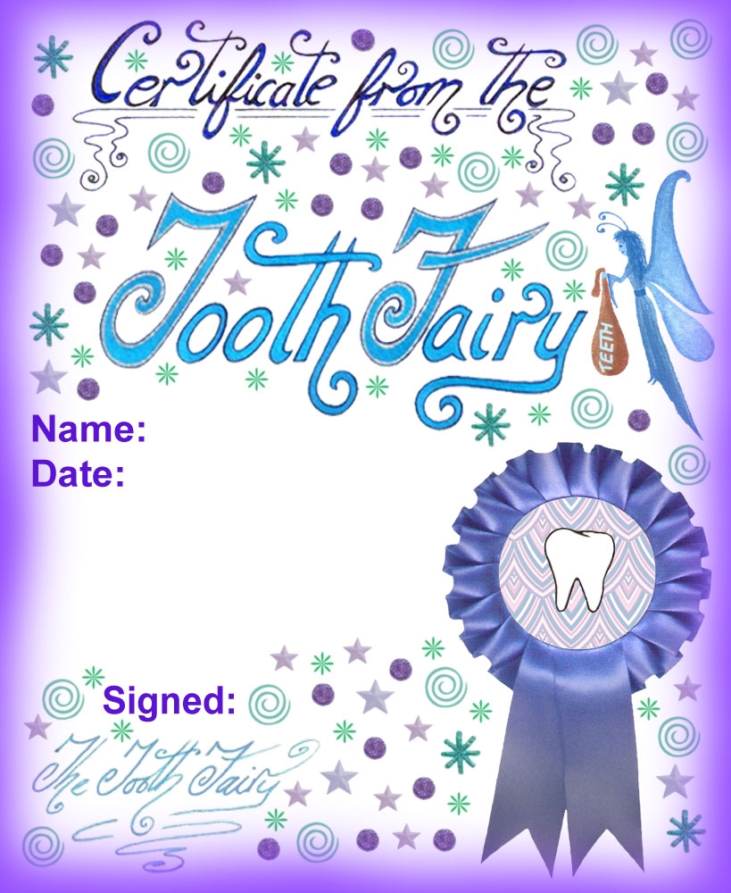 Tooth Fairy Printable Certificate Free