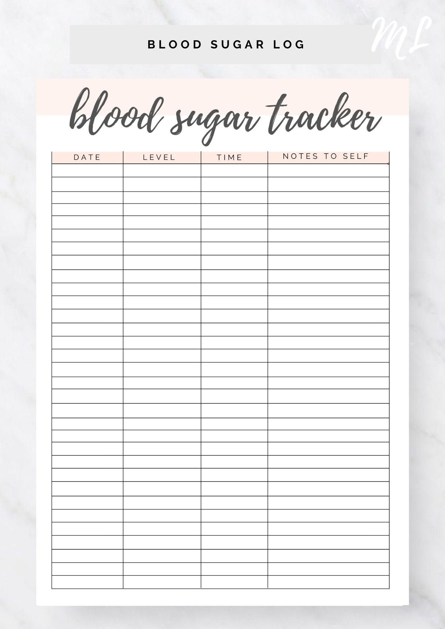 Blood Sugar Log Printable Blood Sugar Reading Tracker Blood Glucose Tracker Diabetes Printable Diabetic Blood Sugar diabetes Tracker Etsy UK