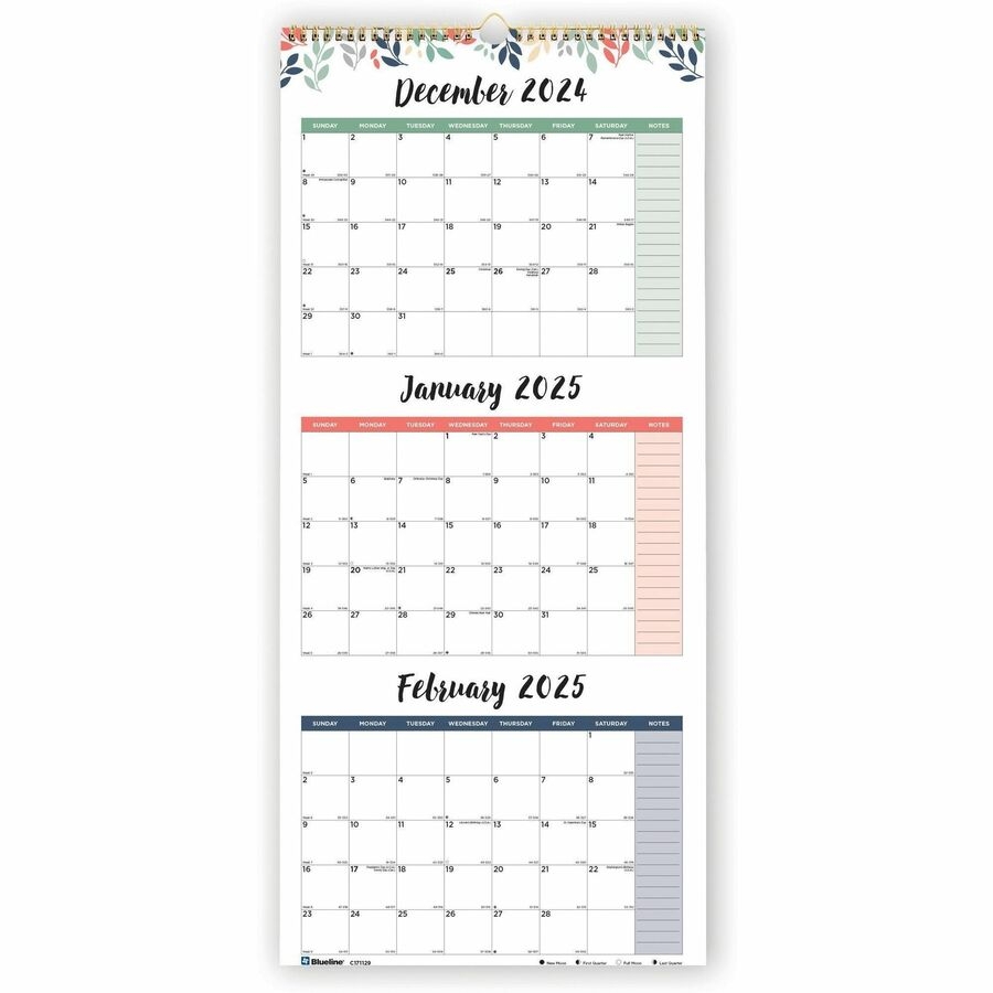 Three Month Calendar Free Printable