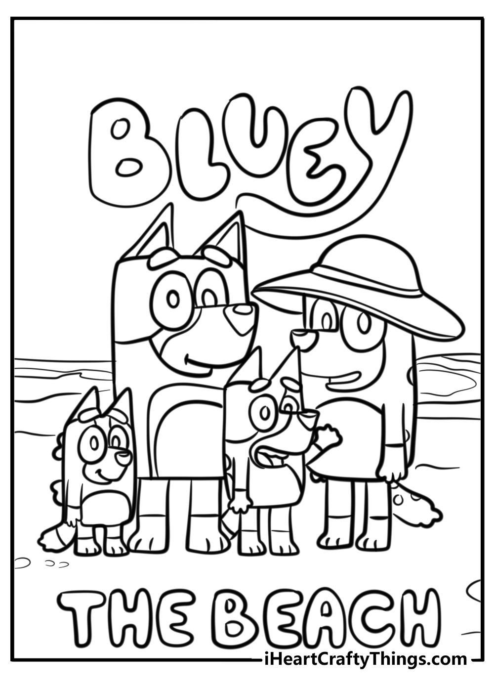 Bluey Coloring Page Free Printable