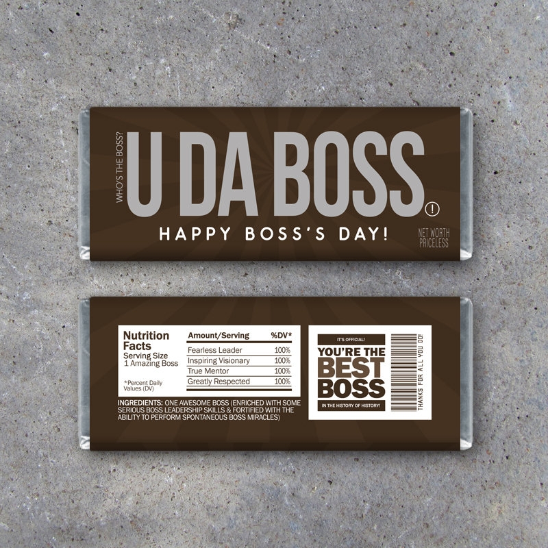 Boss s Day Candy Bar Wrapper Gift Printable Instant Download