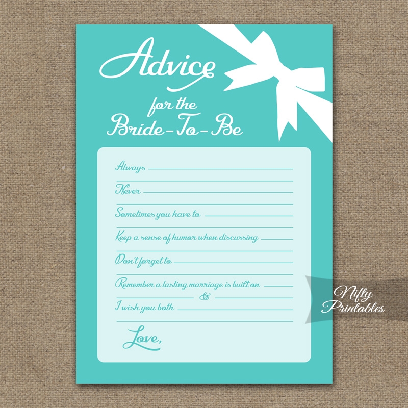 Printable Bridal Shower Cards Free