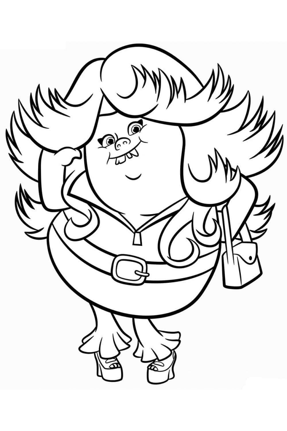 Bridget From Trolls Coloring Page Download Print Or Color Online For Free