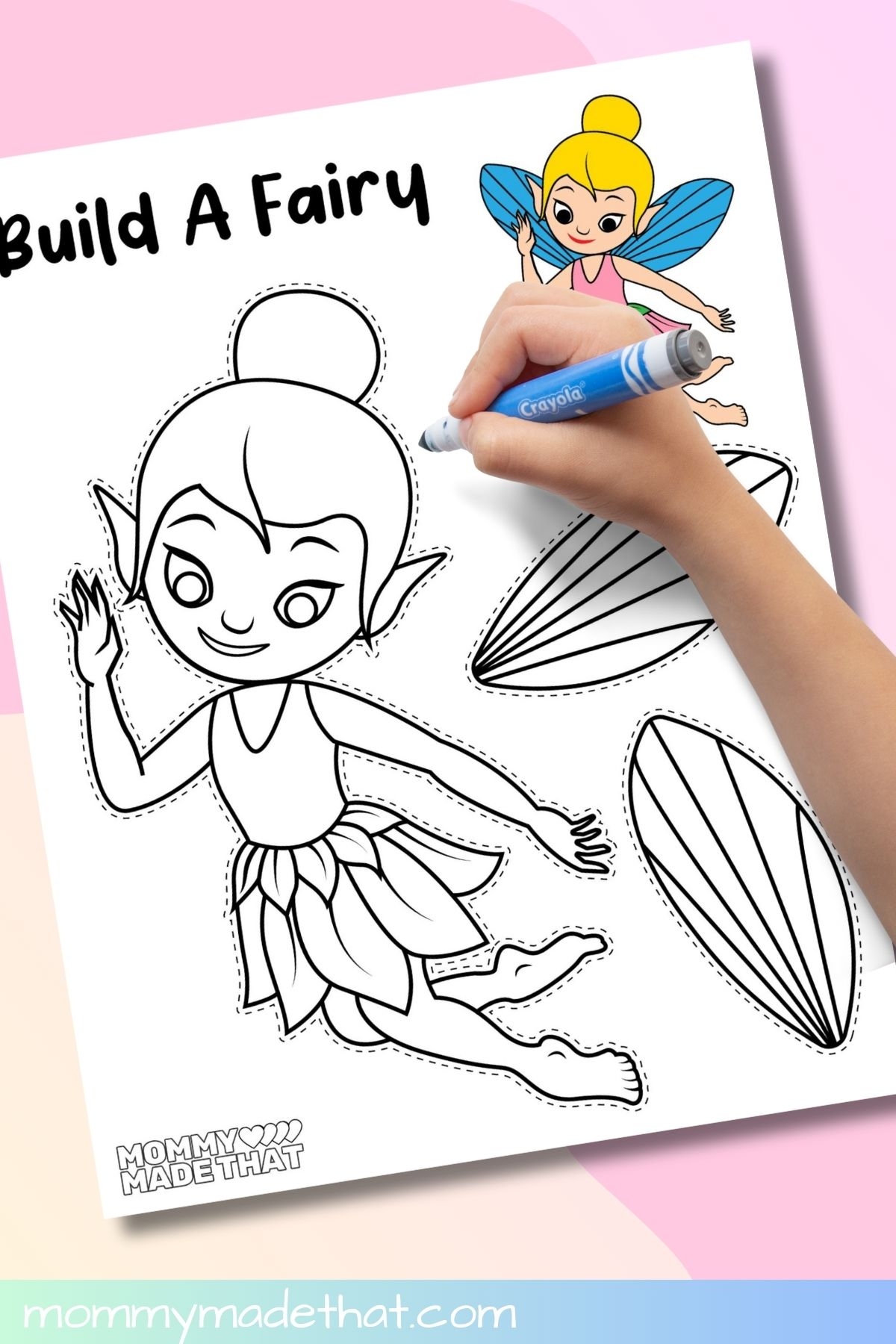 Build A Fairy Craft Free Printable Template 