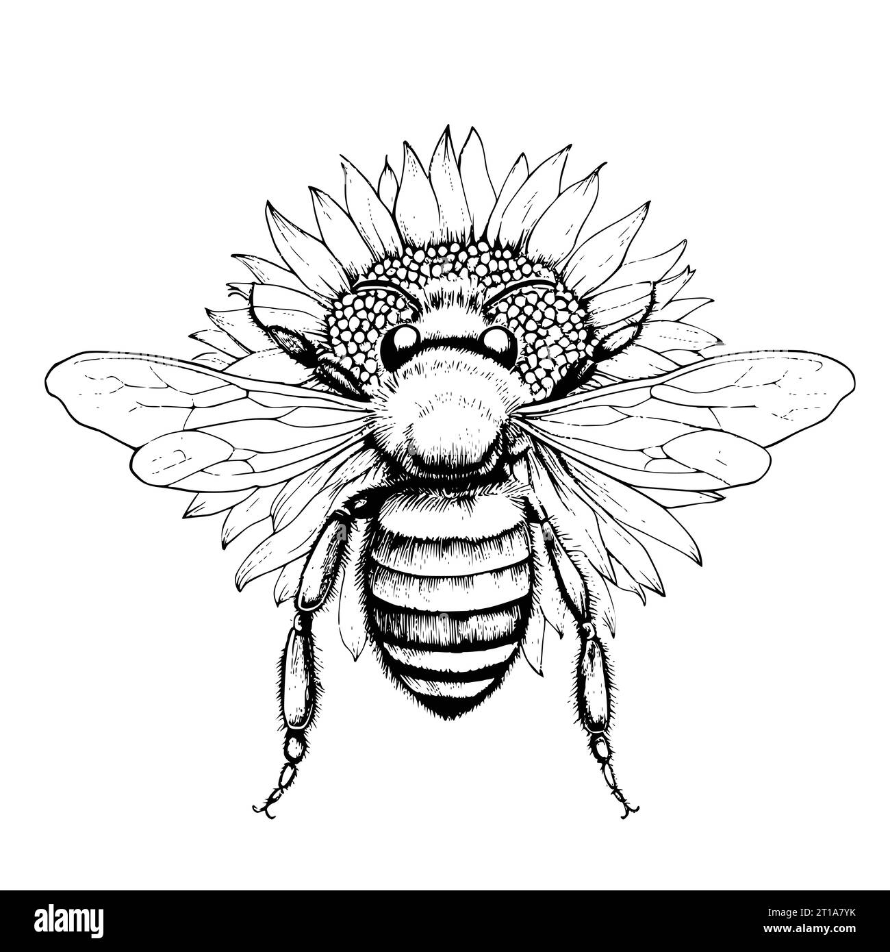 Bumble Bee Coloring Pages Printable Stock Vector Images Alamy