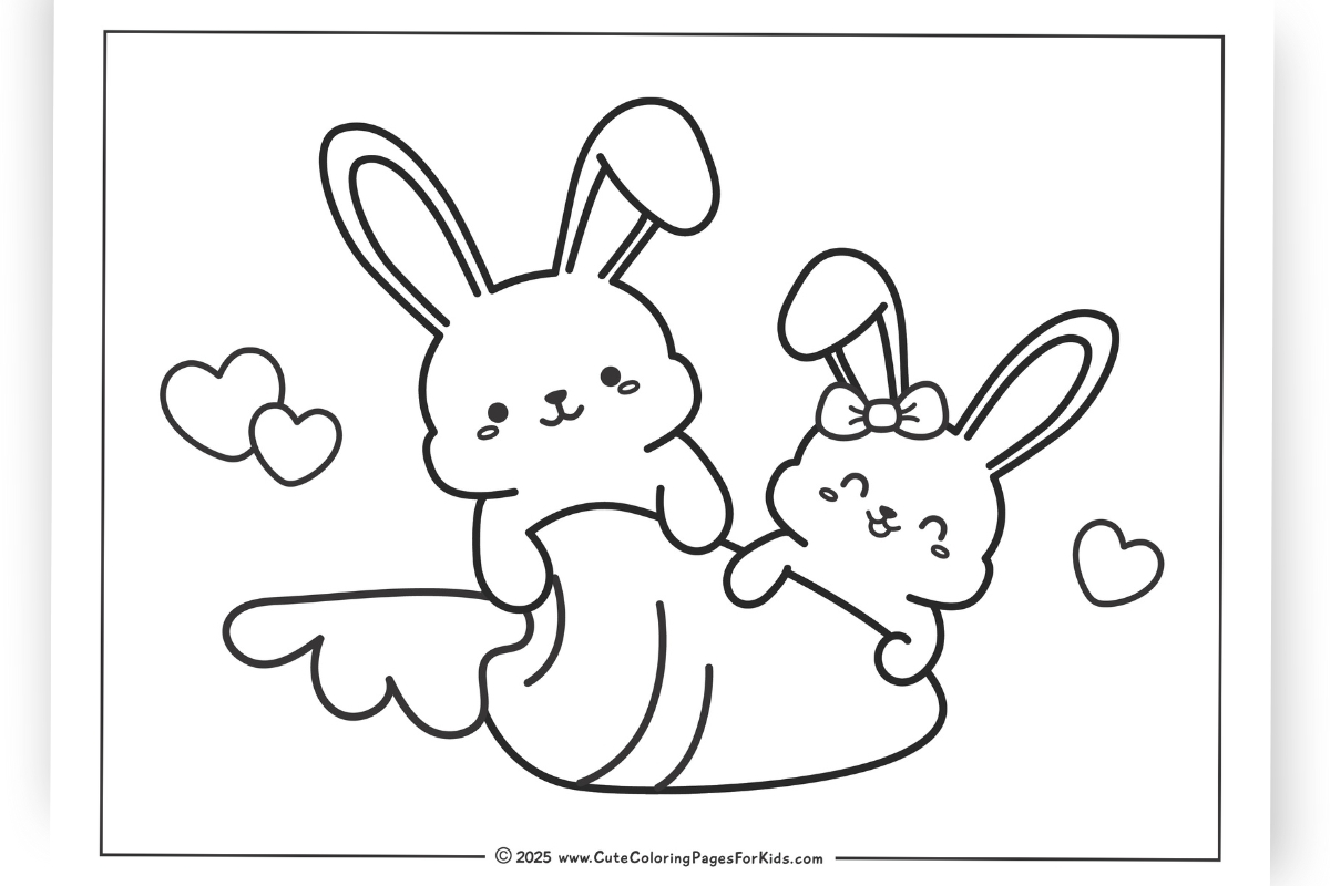 Free Rabbit Coloring Pages Printable