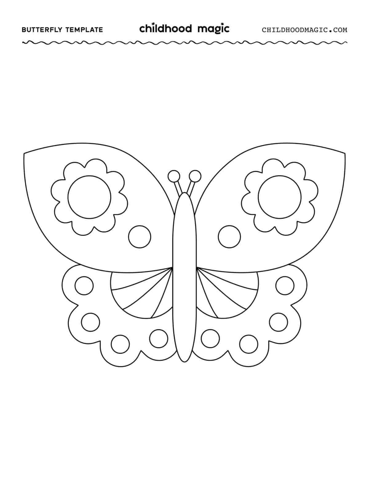 Butterfly Template Childhood Magic
