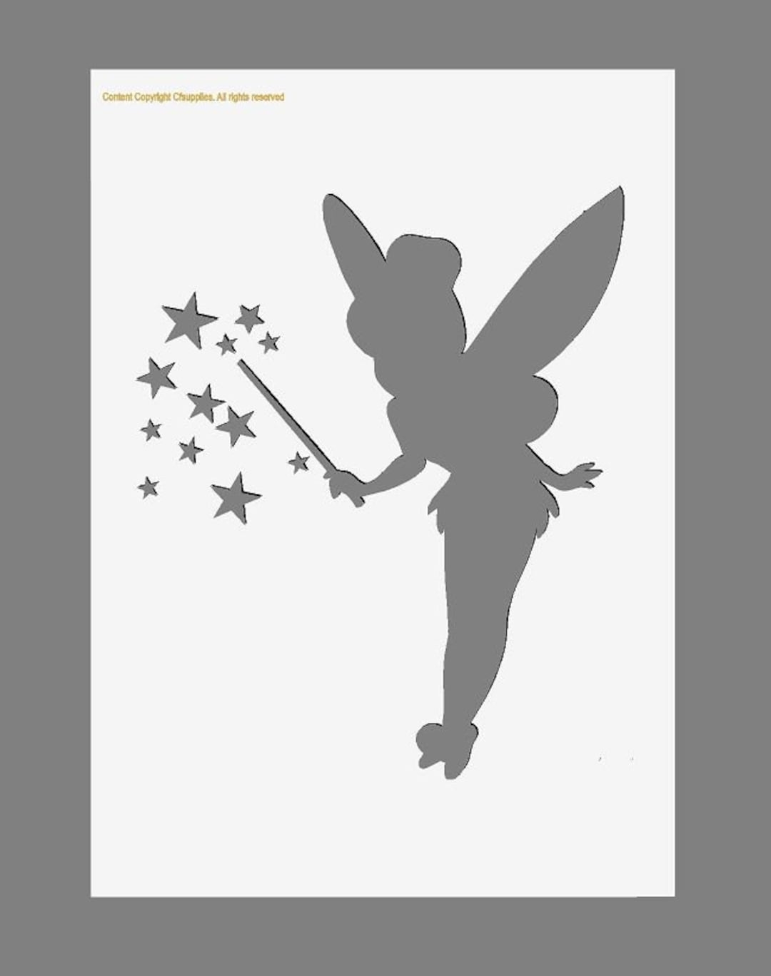 Buy Fairy 1 Tinkerbell Airbrush Wall Art Paint Stencil Genuine Mylarpainting Airbrush Decor Online In India Etsy