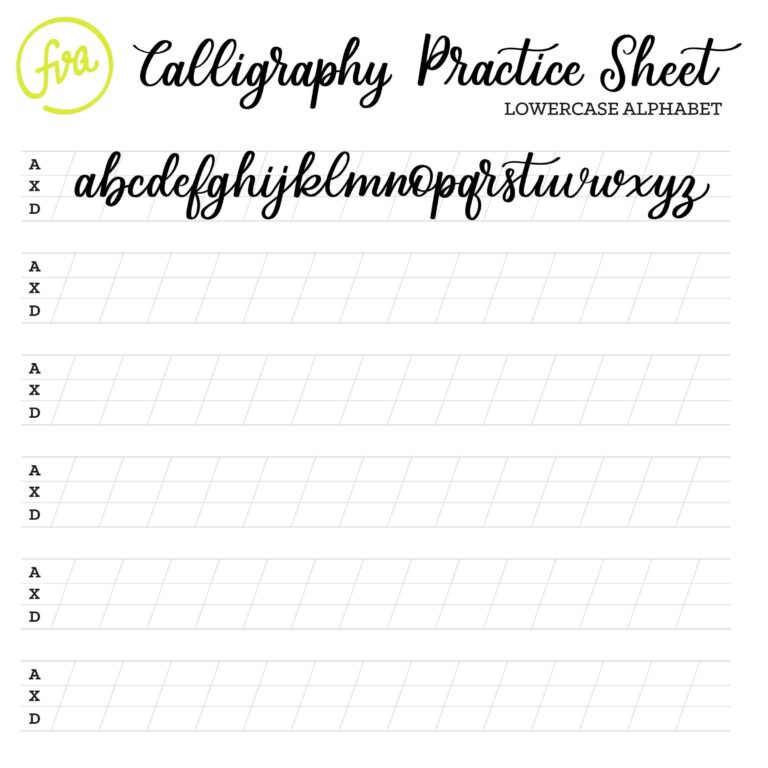 Calligraphy Practice Sheets New Arrivals