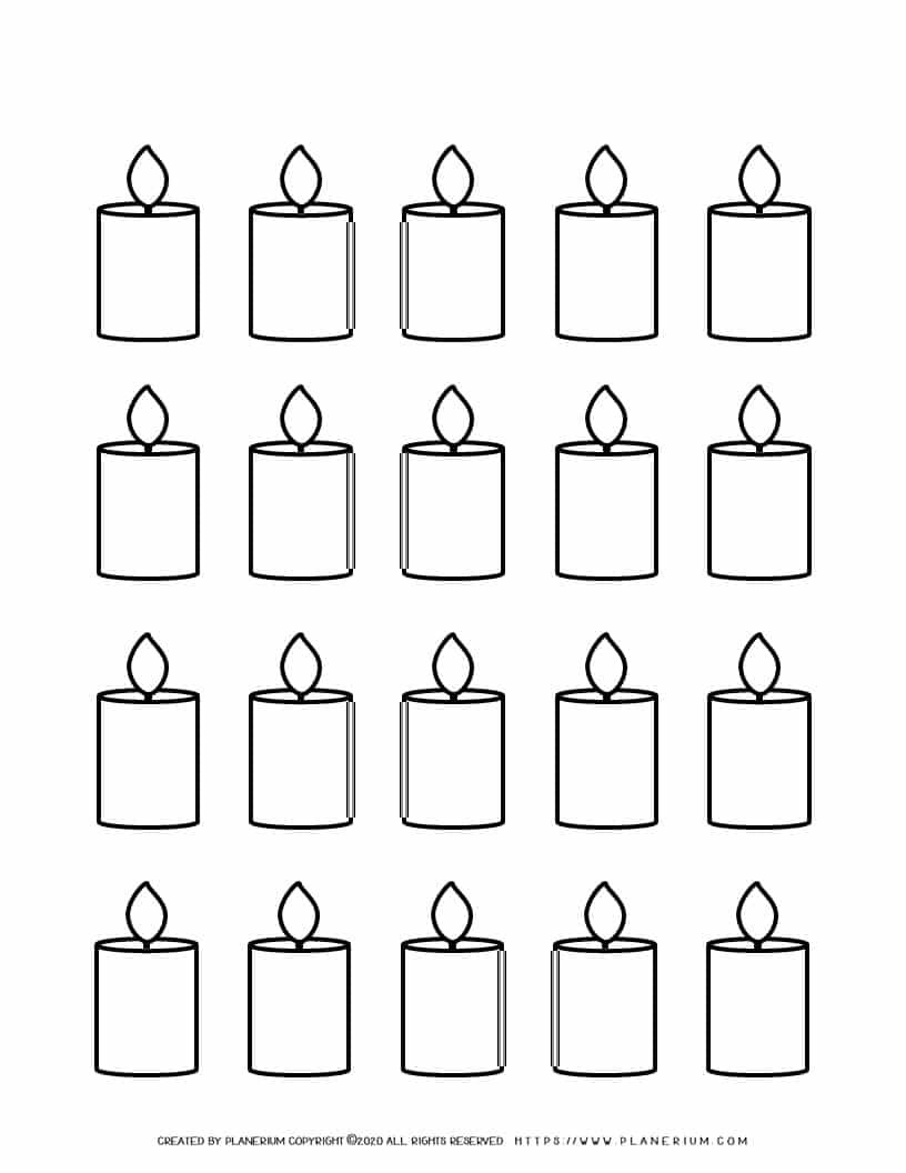 Candle Template Twenty Candles Planerium