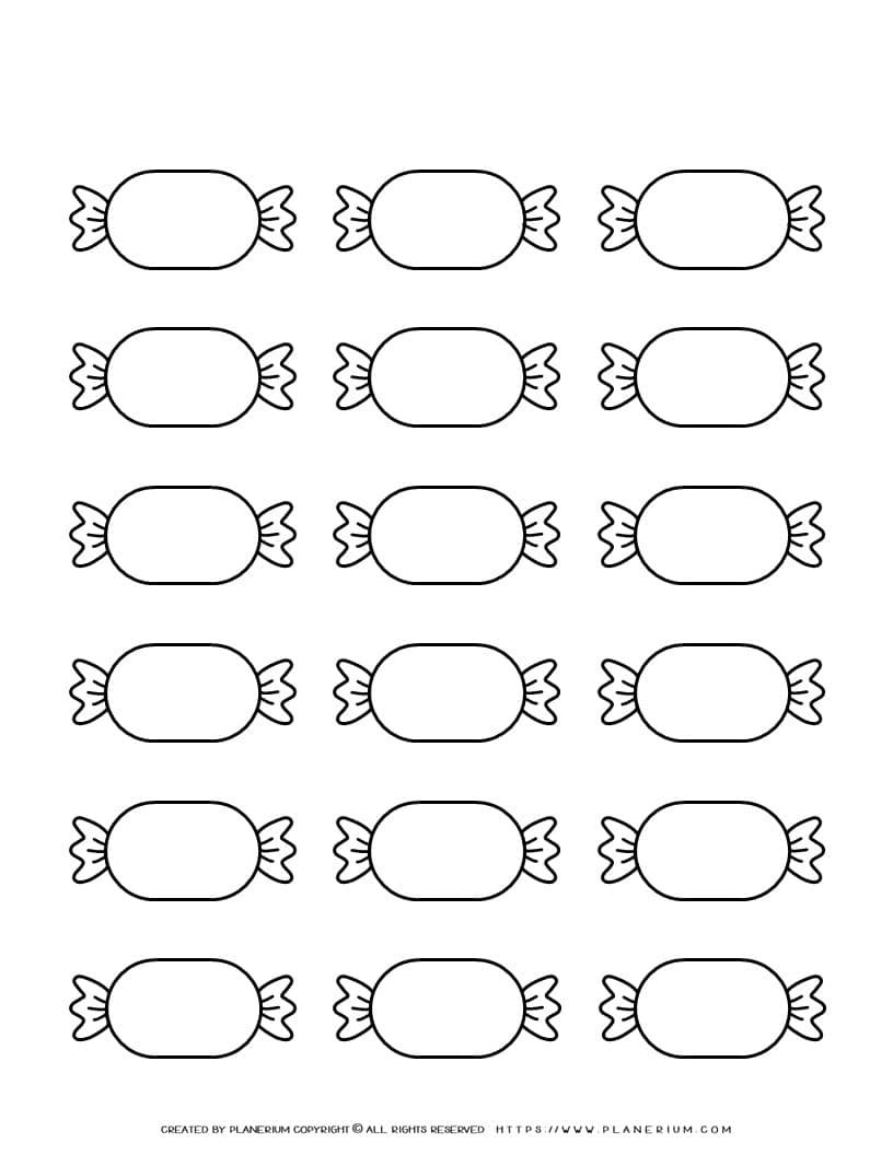 Candy Template Eighteen Candies Planerium