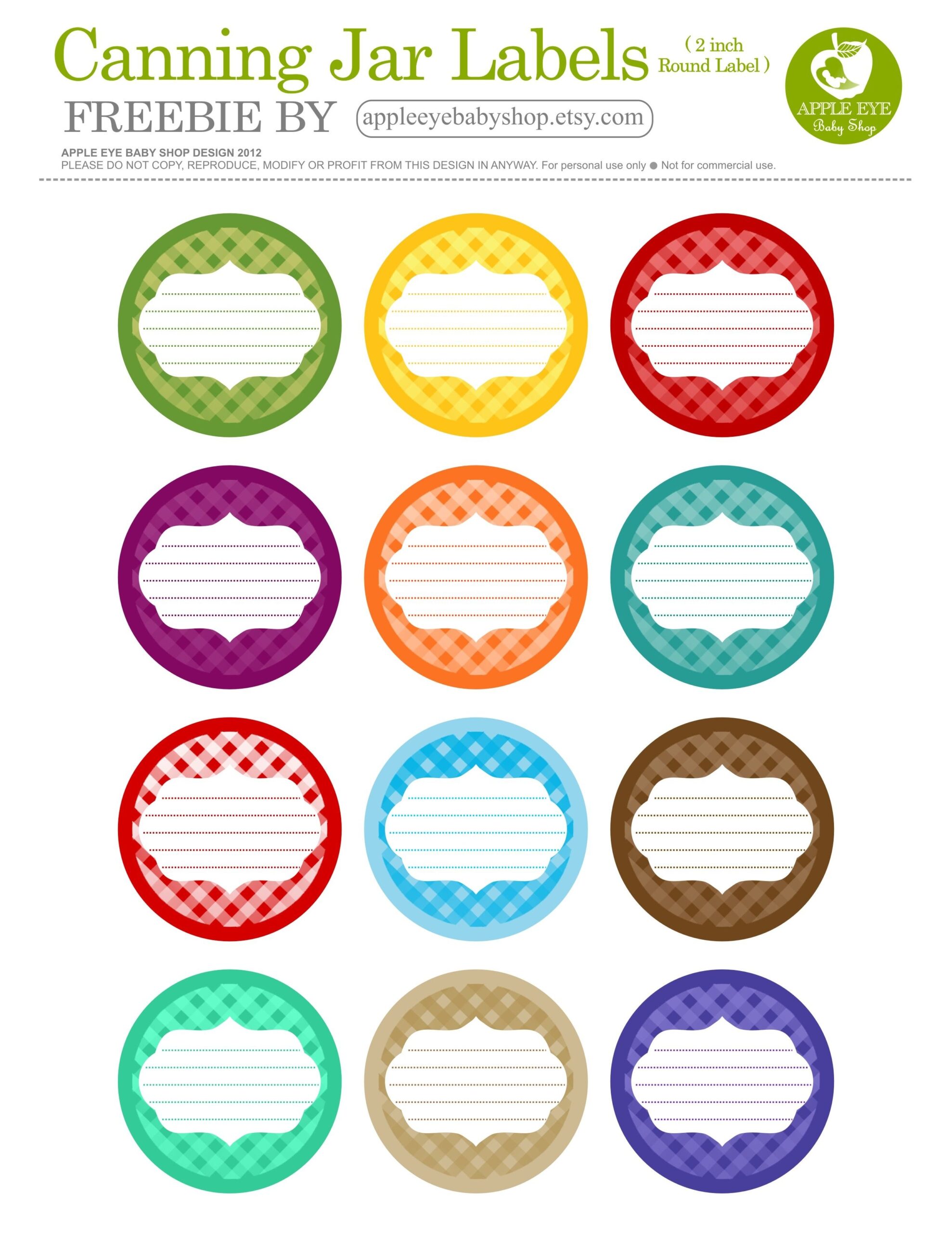 Free Printable Jar Labels Template
