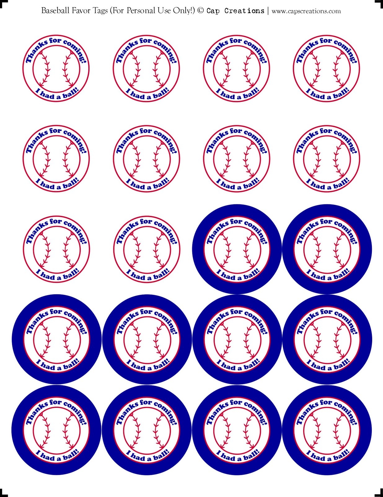 Free Baseball Printables