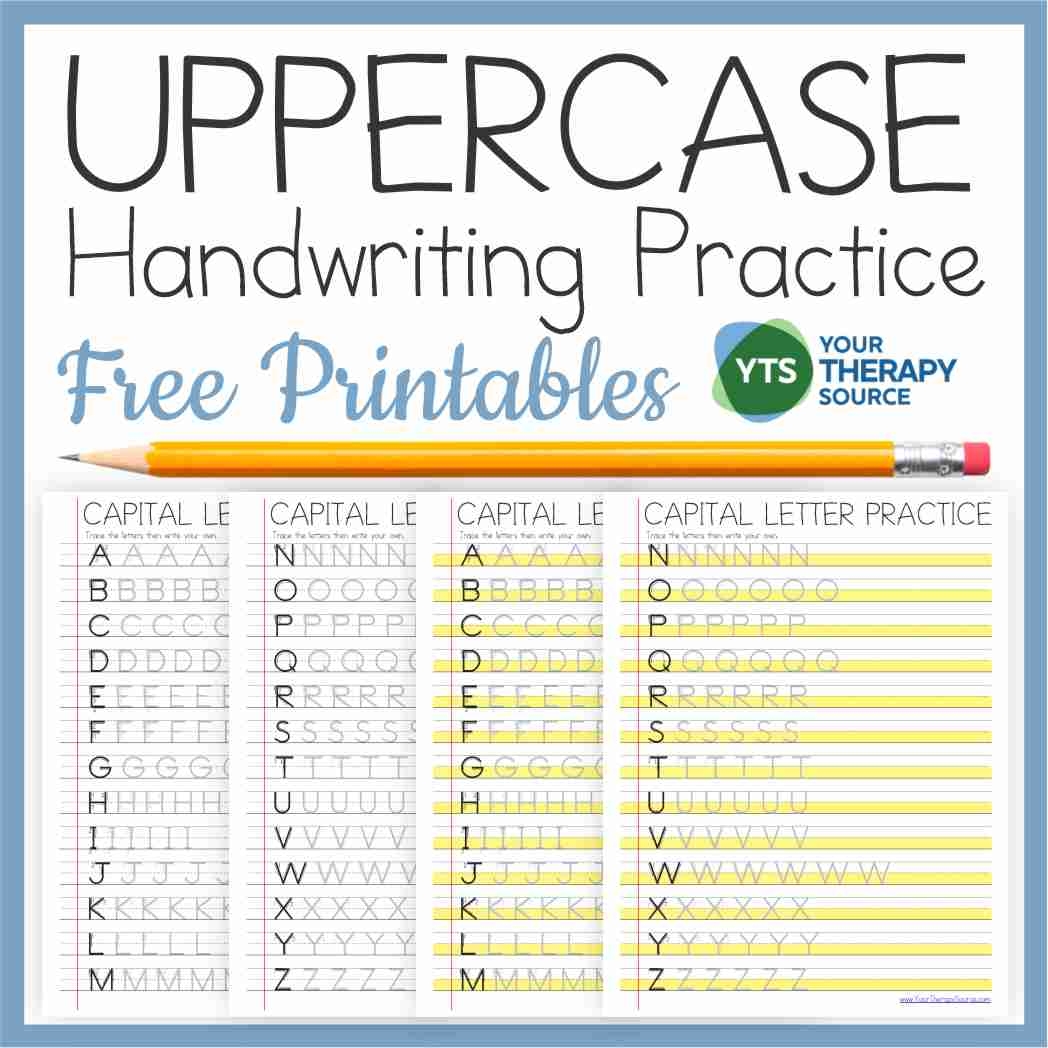 Capital Letter Tracing Worksheets PDF FREE Your Therapy Source