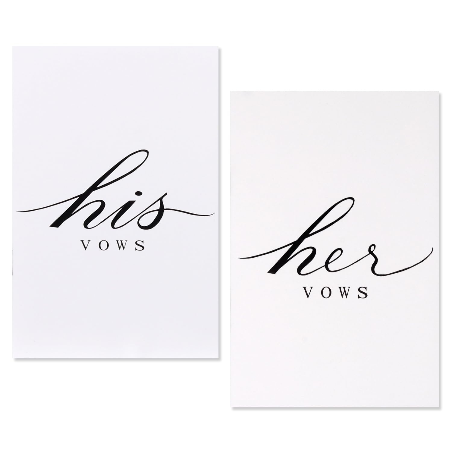 CARAVELOVE Vow Books His And Hers White Vow Book Vows Book For Wedding Set Of 2 Wedding Vow Books With 32 Lined Pages Each Vow Book