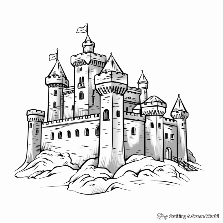 Castle Coloring Pages Free U0026 Printable 