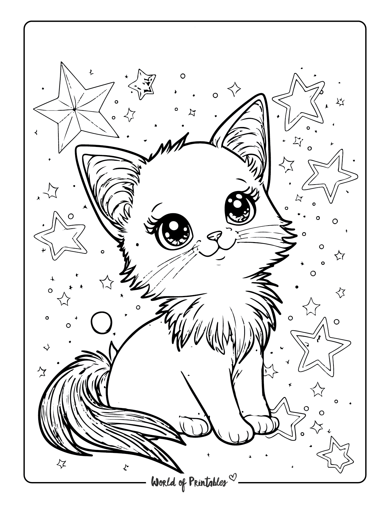 Cat Coloring Pages For Kids U0026 Adults World Of Printables Worksheets Library