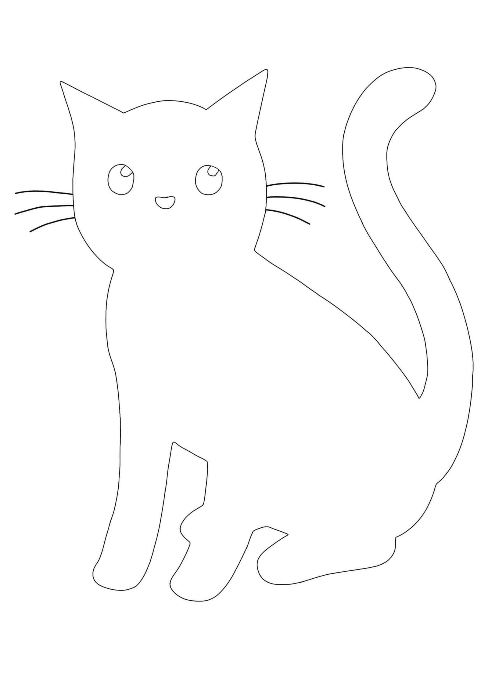Cat Silhouette Coloring Pages 2 Free Coloring Sheets 2021 