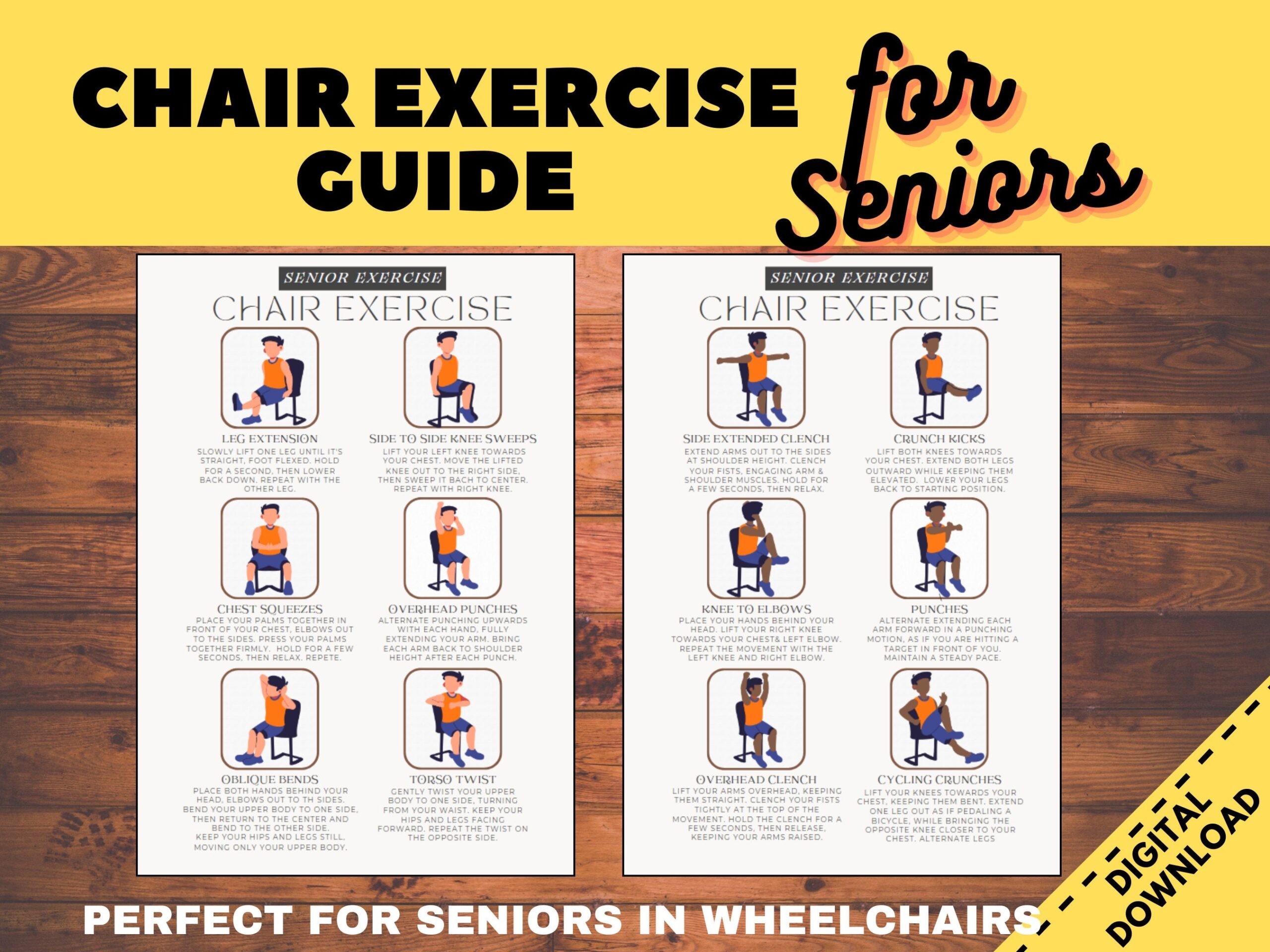 Chair Exercise Guide For Seniors Workout For Elderly Physical 