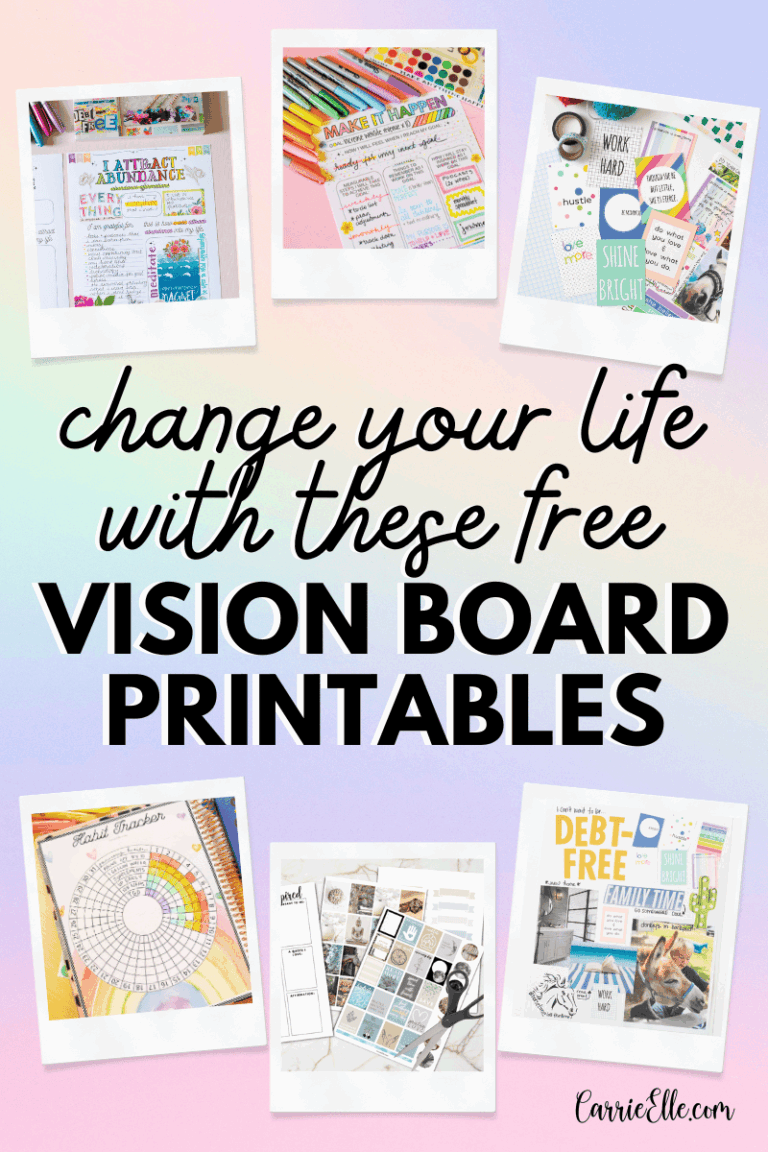 Change Your Life With These Free Vision Board Printables Carrie Elle