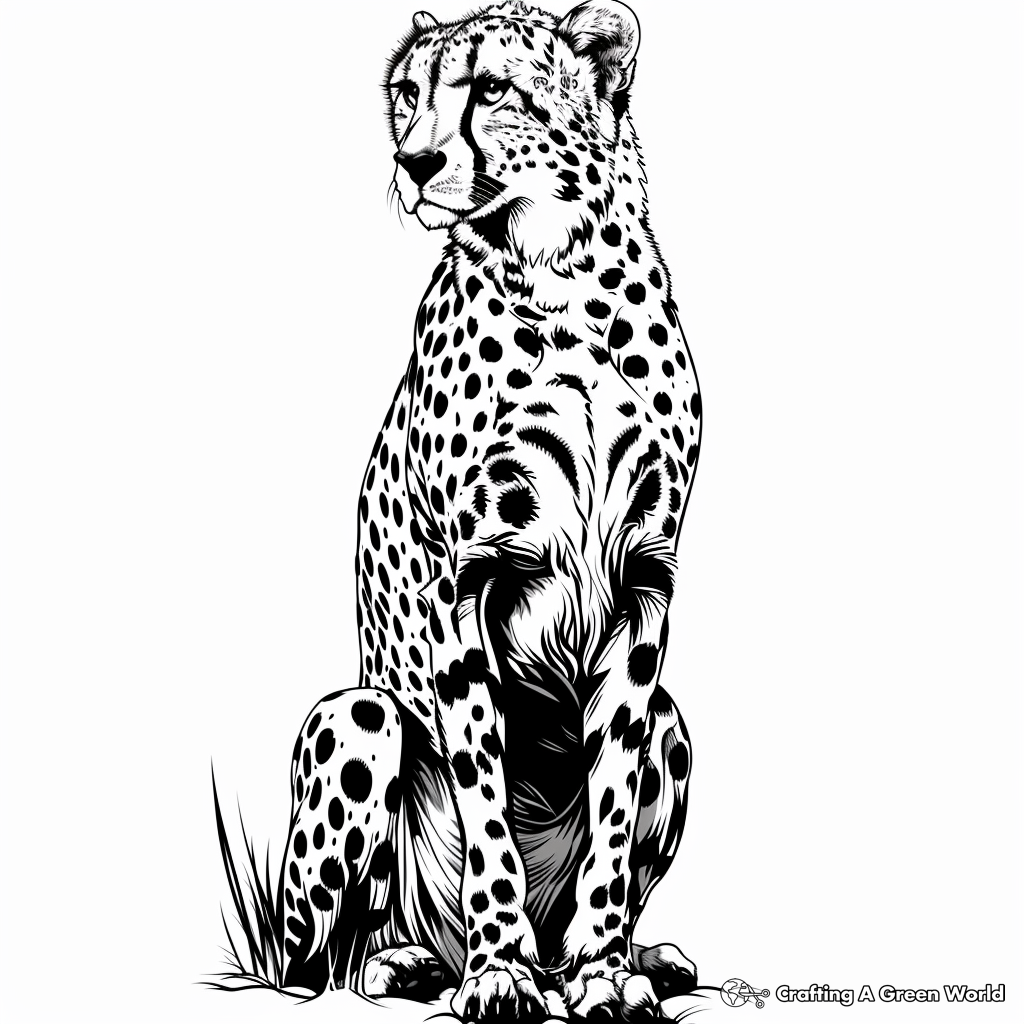 Cheetah Coloring Page Free Printable