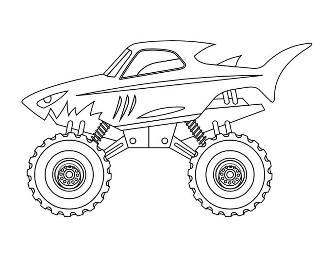 Monster Truck Coloring Pages Free Printable