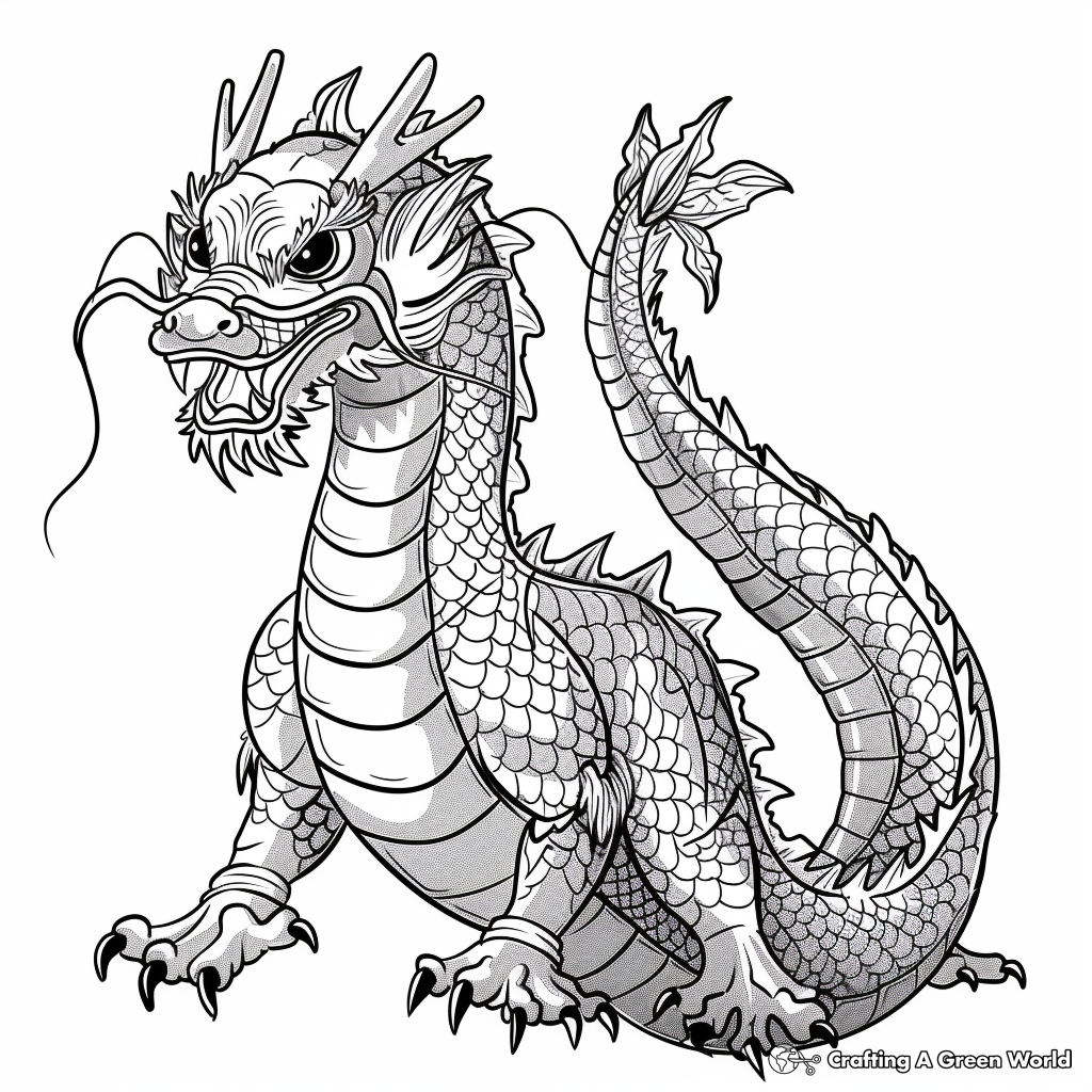Chinese New Year Dragon Coloring Pages Free U0026 Printable 