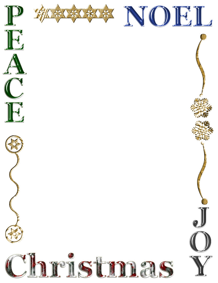 Christmas 1 FREE Stationery Template Downloads