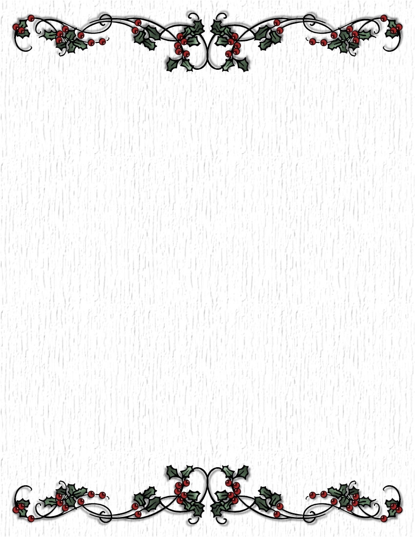 Christmas 1 FREE Stationery Template Downloads