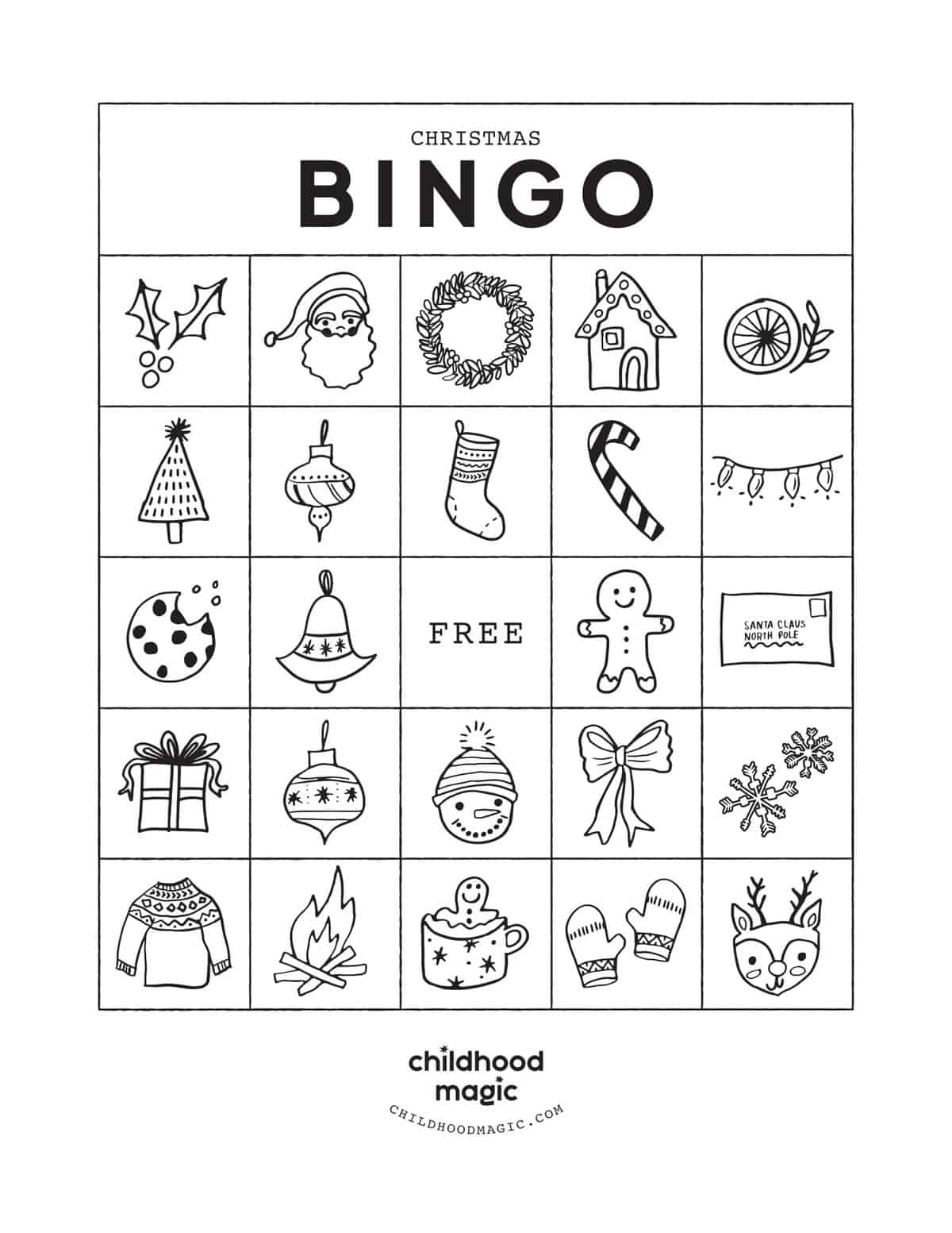 Free Printable Christmas Bingo Cards Pdf