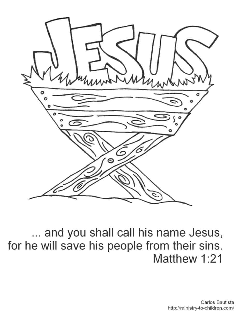 Free Printable Jesus Christmas Coloring Pages