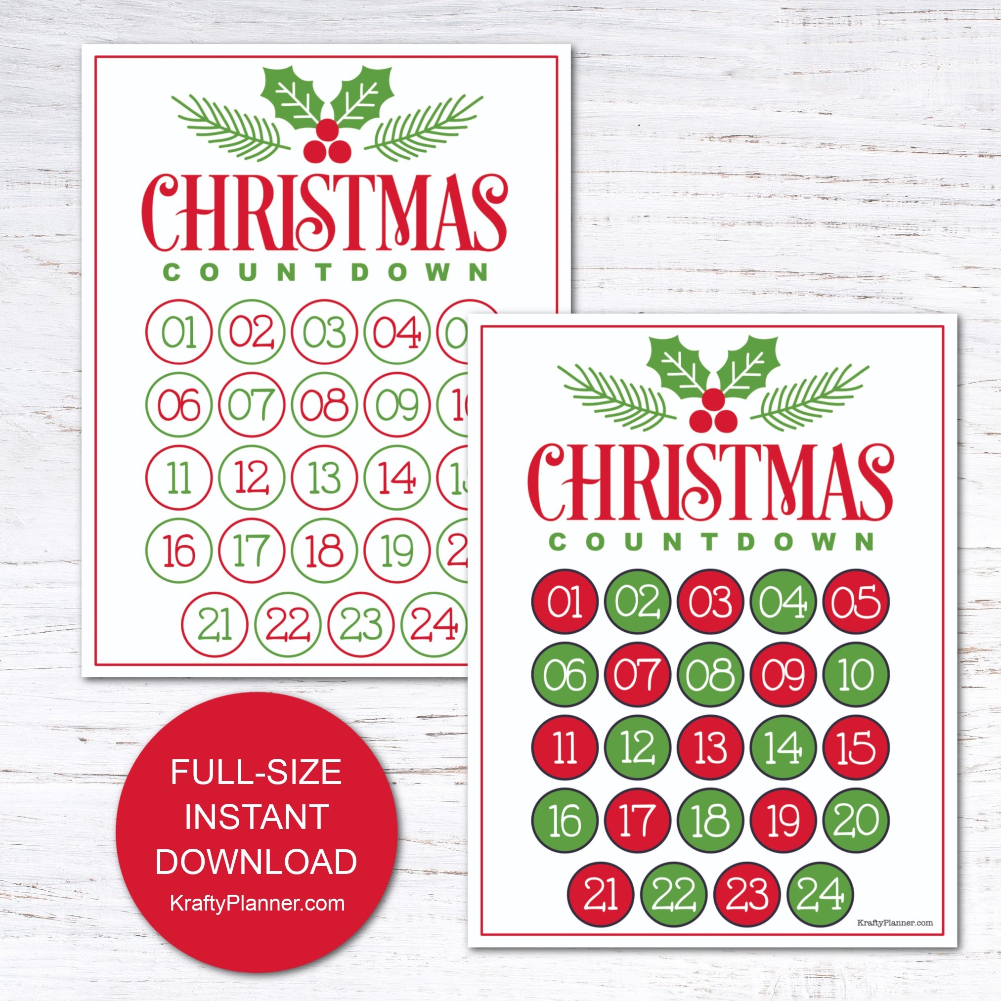 Free Printable Advent Calendar