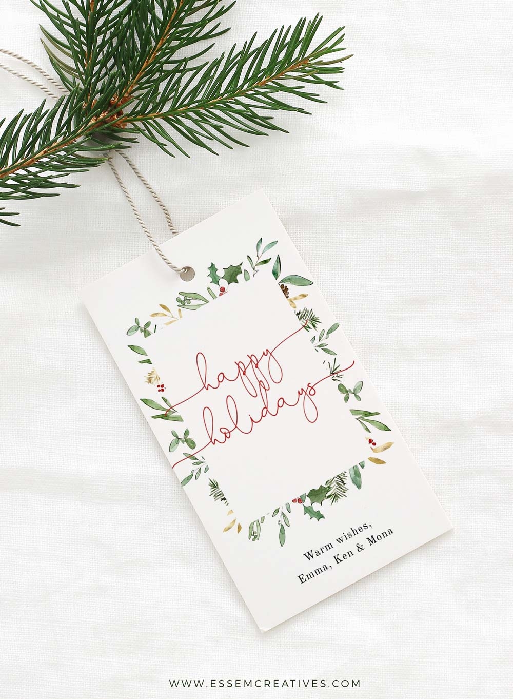 Free Holiday Gift Tags Printable