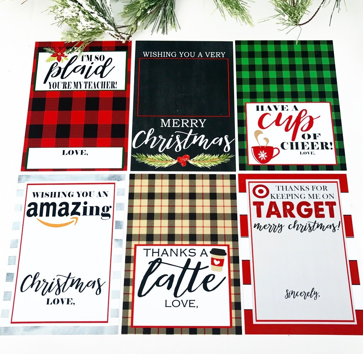 Christmas Gift Card Holder Printables