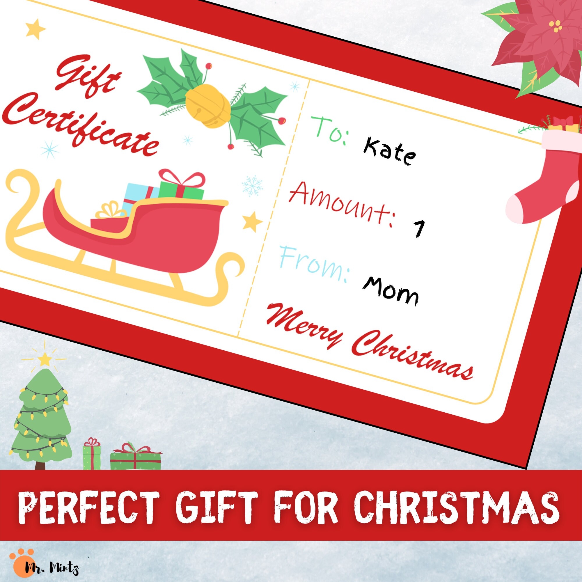 Christmas Gift Certificate Template Children s Gift Vouchers 