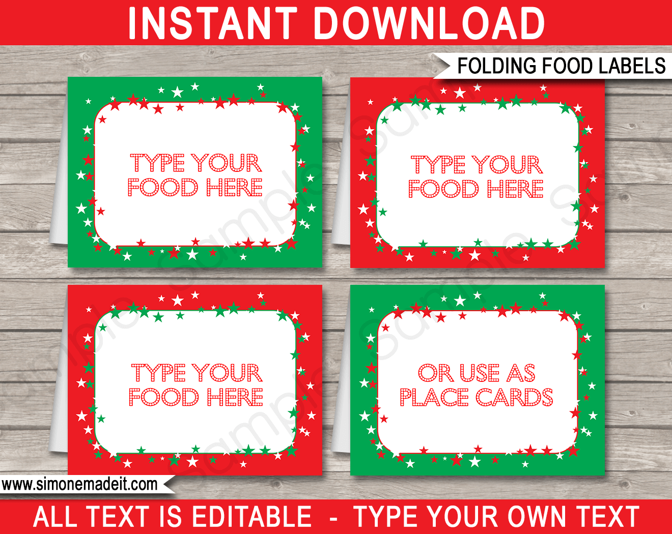 Free Printable Food Labels For Party