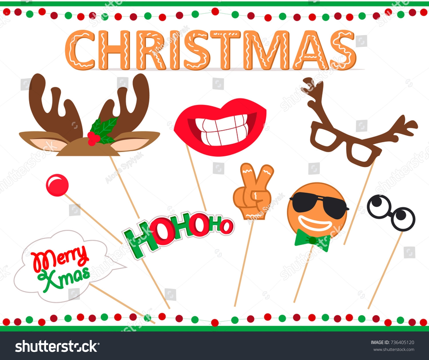 Free Printable Christmas Photobooth Props