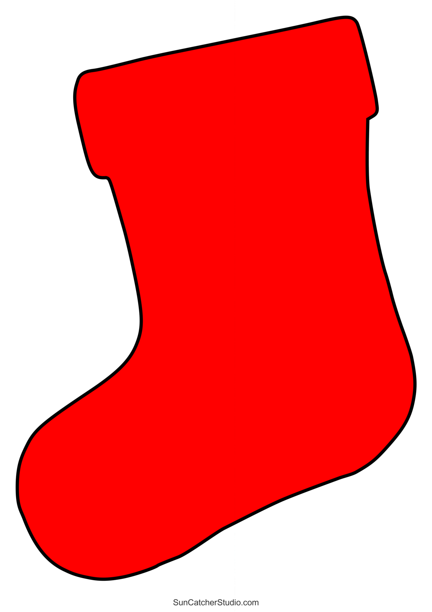 Stocking Template Printable Free