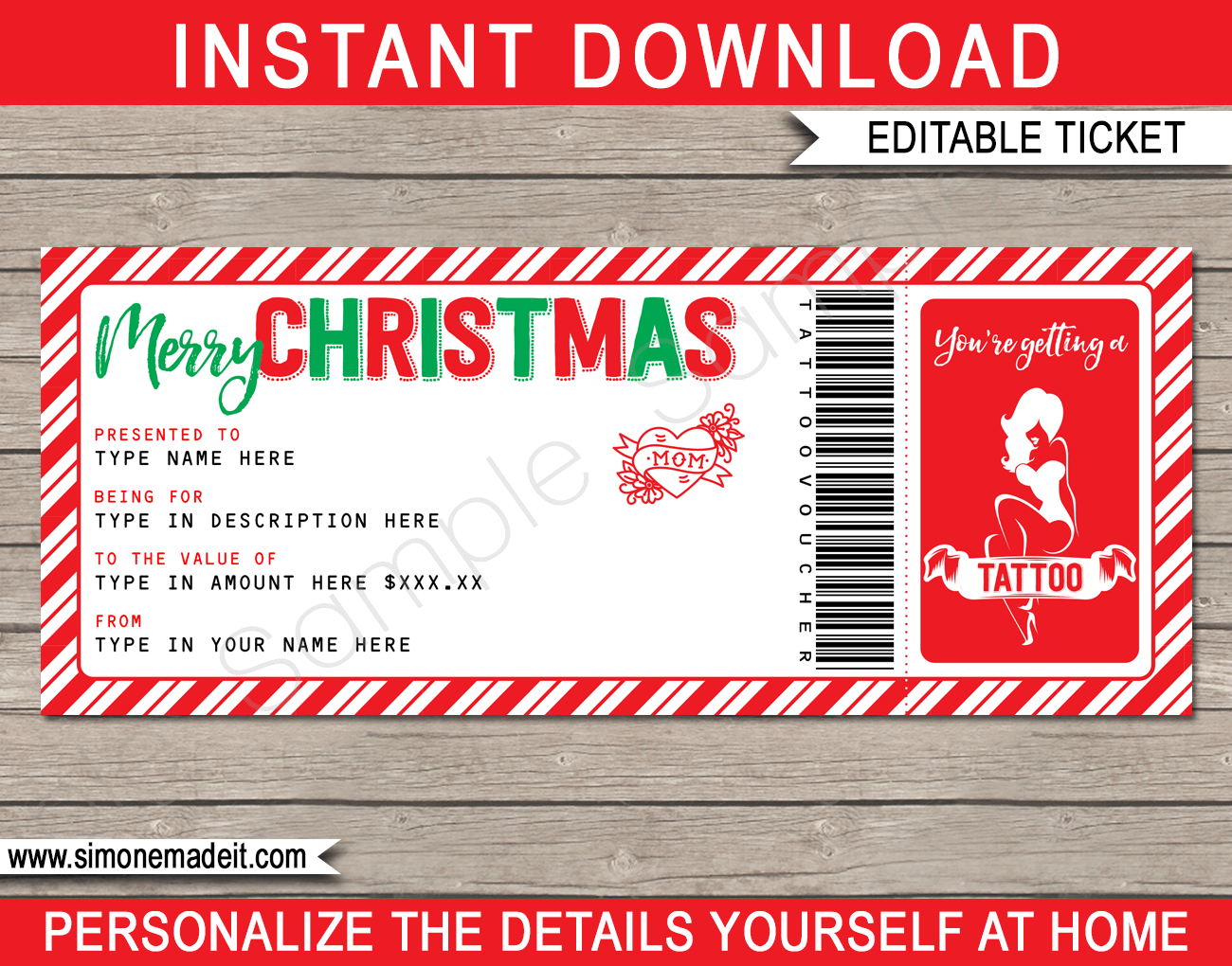 Christmas Tattoo Gift Vouchers