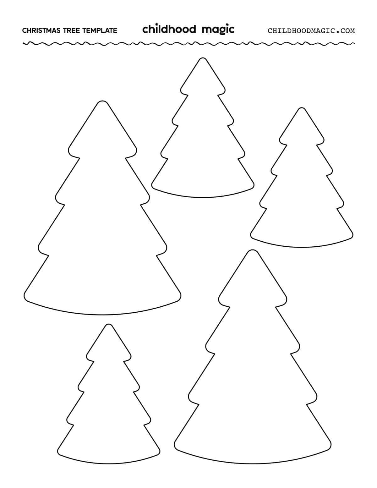Christmas Tree Outline Childhood Magic