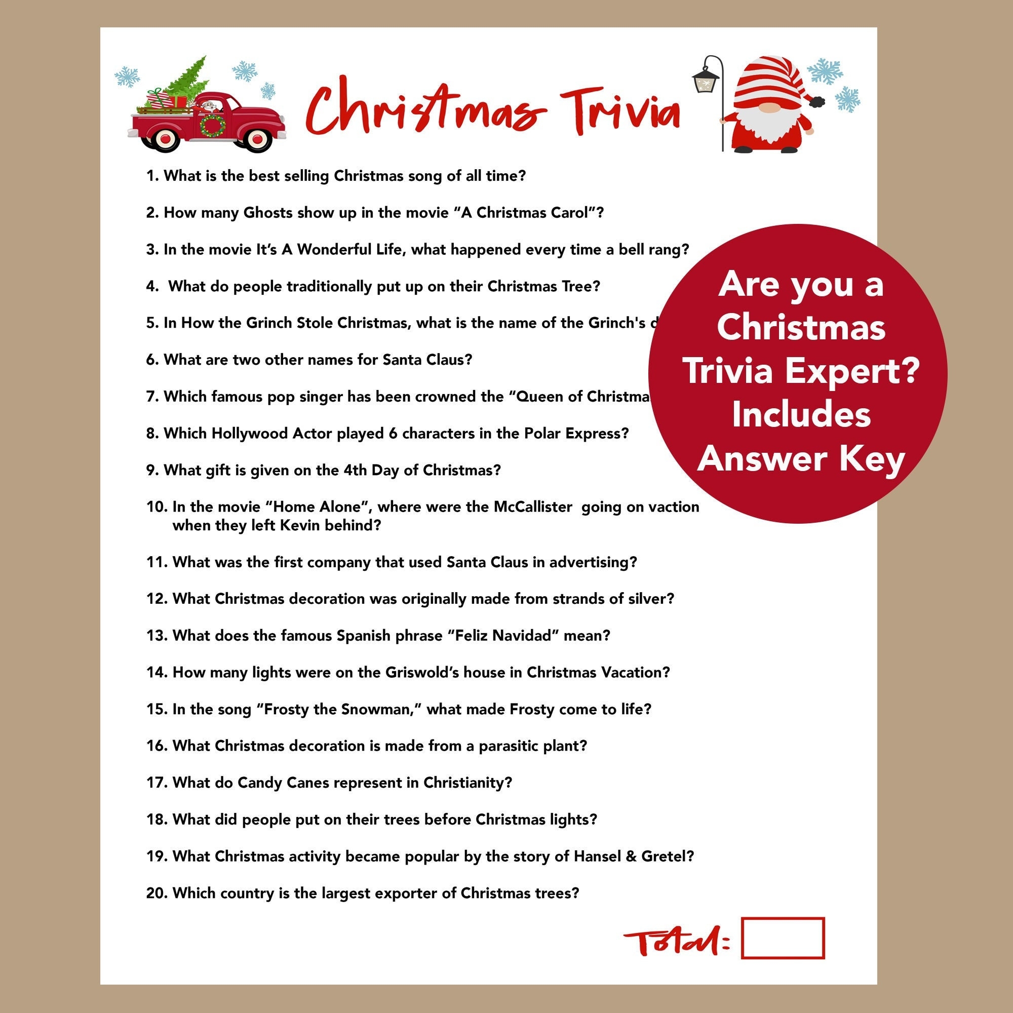 Christmas Trivia Games Fun Christmas Printable Game Office Party Game Zoom Christmas Trivia Fun Holiday Game For Teens And Adults Etsy
