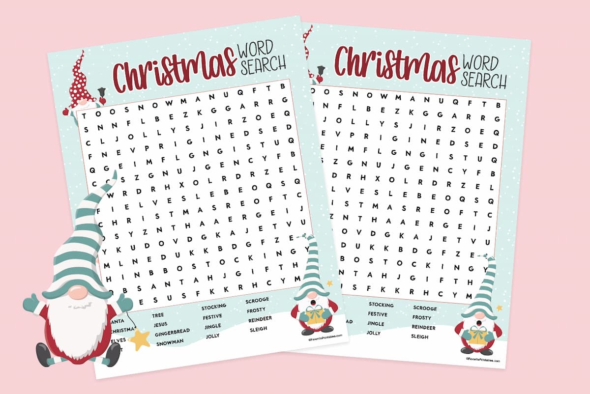 Free Christmas Word Searches Printable
