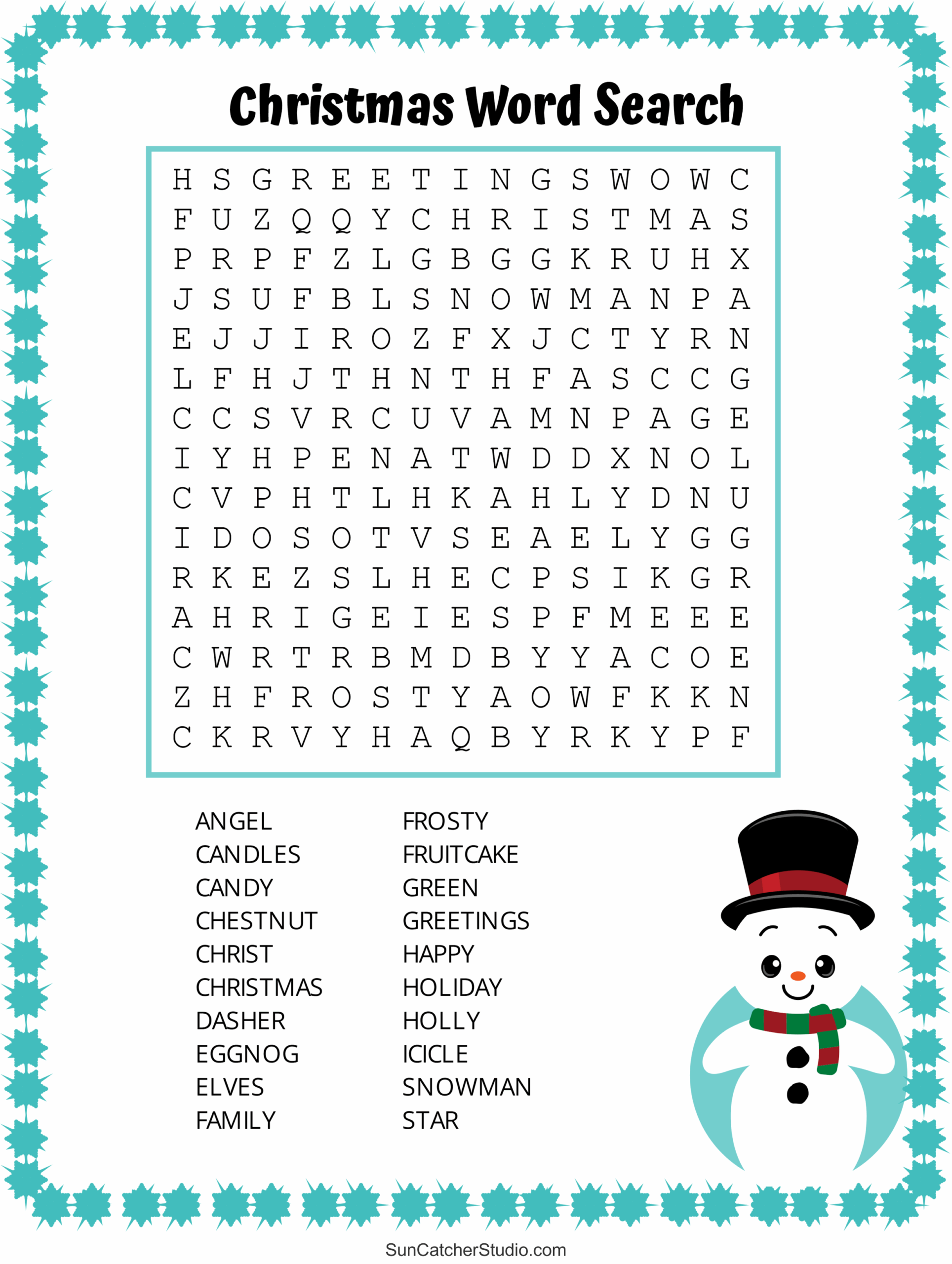 Christmas Word Search Free Printable PDF Puzzles Free Printables Monograms Design Tools Patterns U0026 DIY Projects