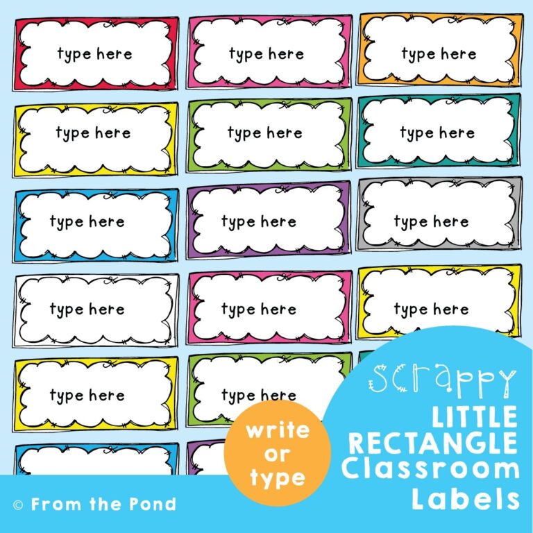 Classroom Labels To Organize Your Classroom Equipment From The Pond