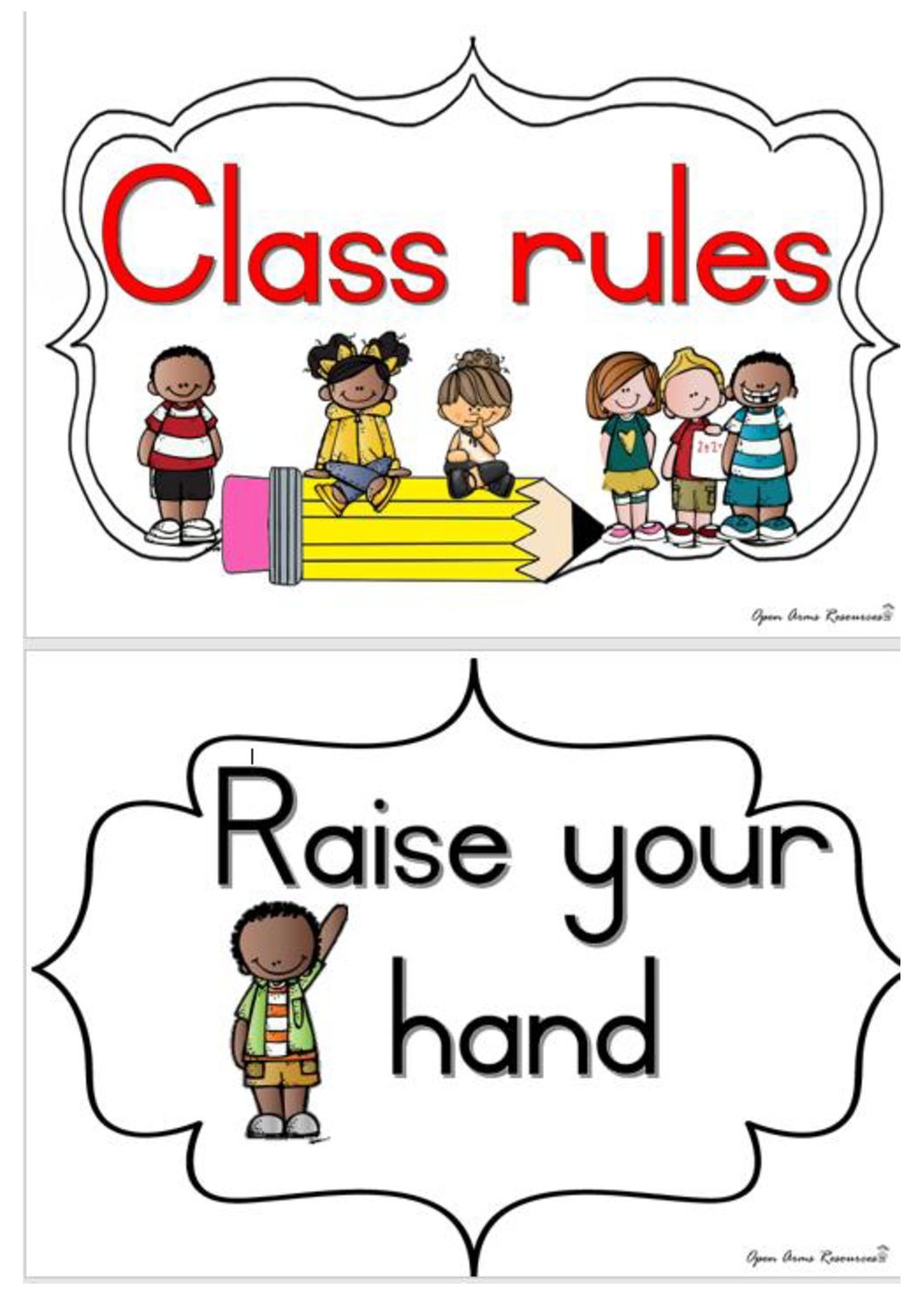 Free Printable Classroom Rules
