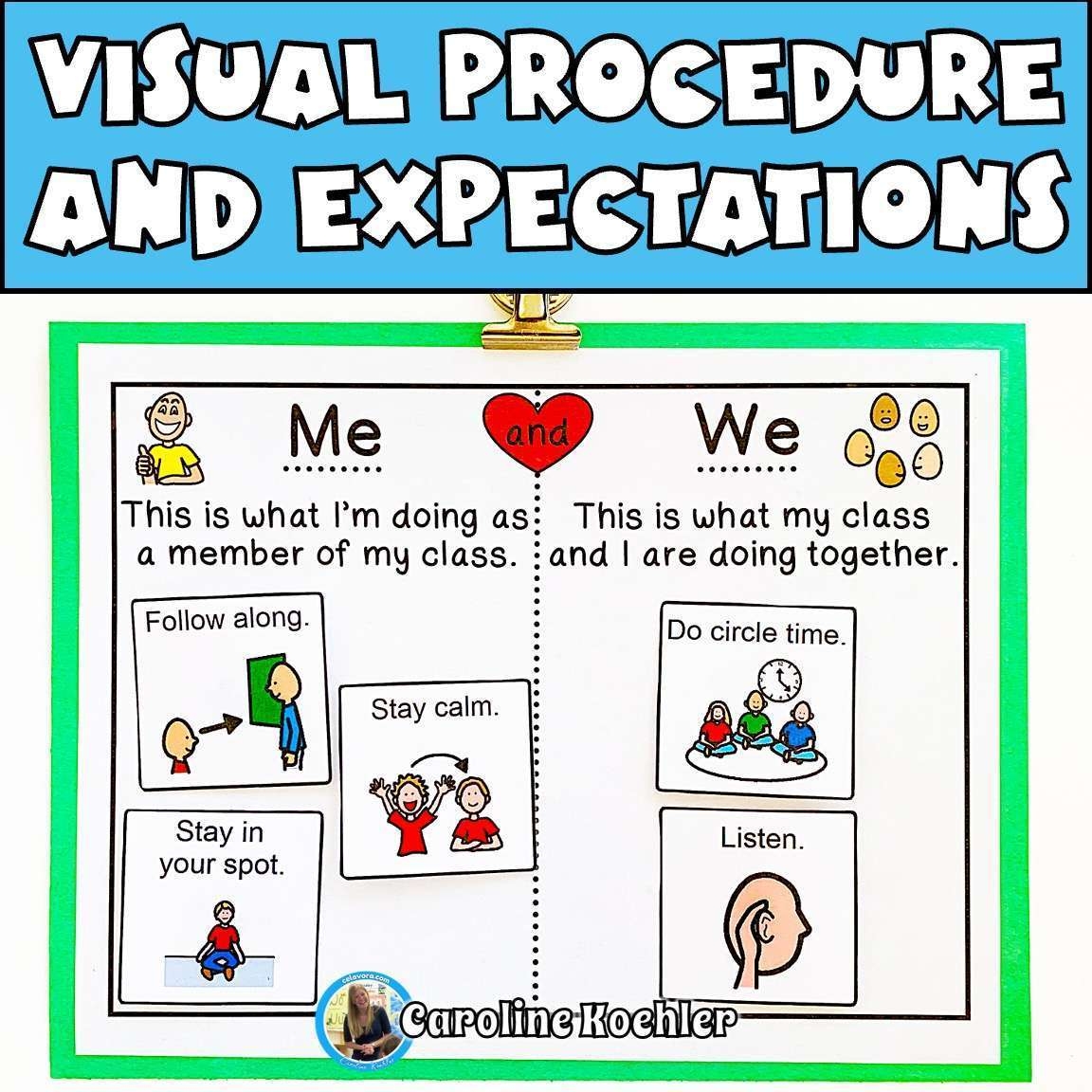 Classroom Rules And Expectations Posters Preschool PreK Kindergarten Special Education Caroline Koehler At Celavora Education
