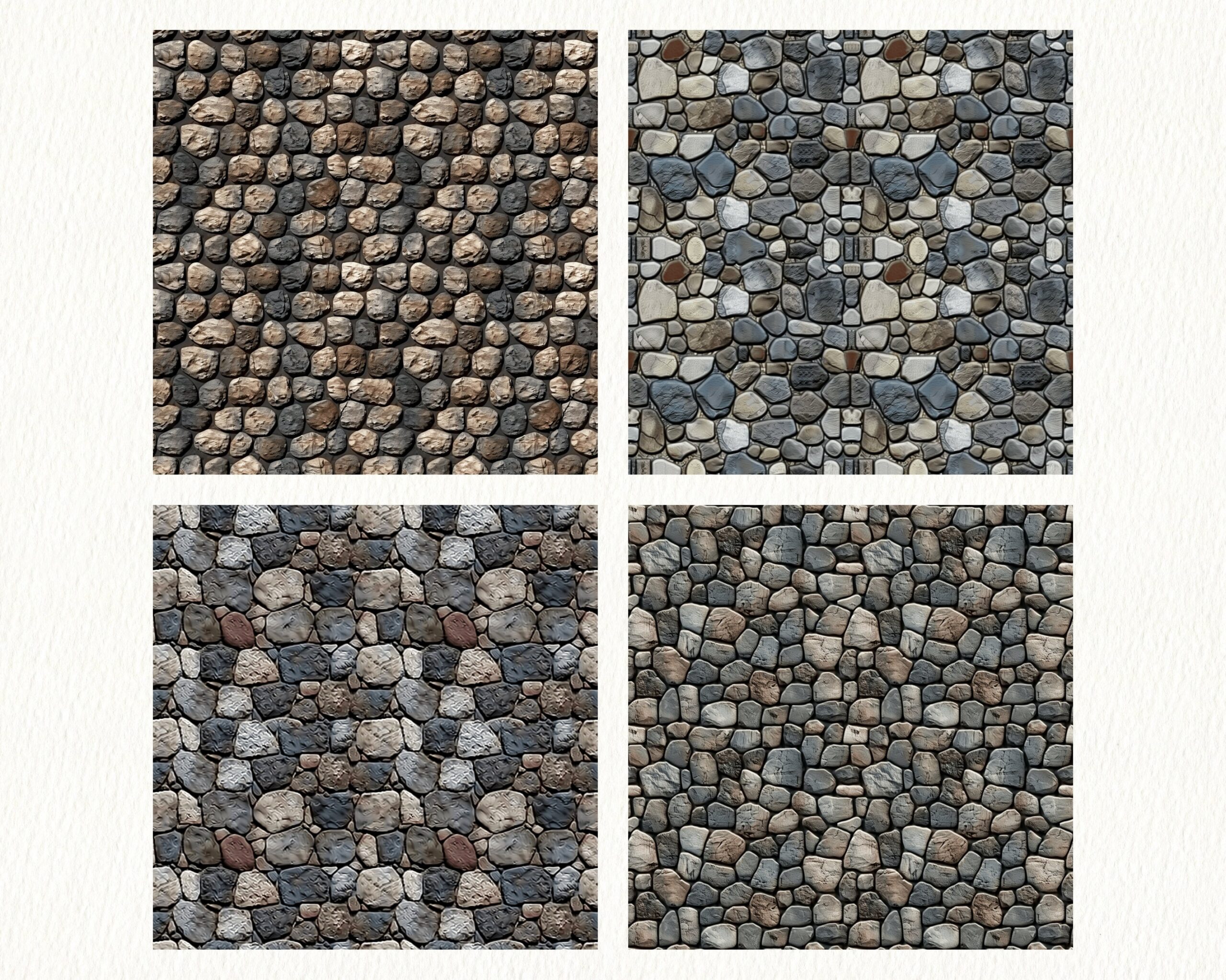 Cobblestone Pattern Seamless Digital Papers Printable Scrapbook Paper Instant Download Commercial Use 300dpi Etsy