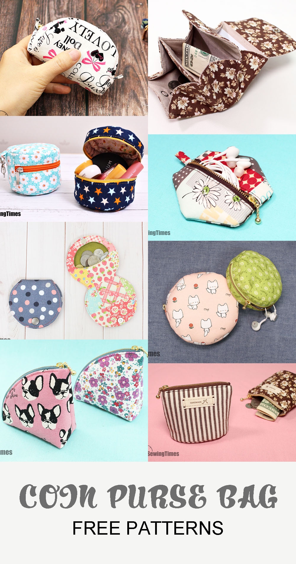 Coin Purse Bag Free Patterns Diy Pouch And Bag With Sewingtimes
